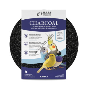 Естествен въглен за Птици, богат на минерали, 230 гр. - Hari Hagen Charcoal Supplement for Birds